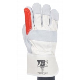 GUANTE TB 202 RB SERRAJE/LONA ROJA  RIESGOS MECÁNICOS  TALLA 9