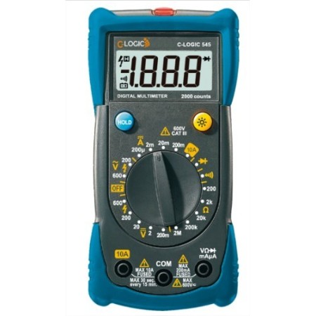 MULTIMETRO DIGITAL ACHA C-LOGIC AC/DC 600V 10A PROFESIONAL BÁSICO CON CERTIFICADO DE CALIBRACIÓN