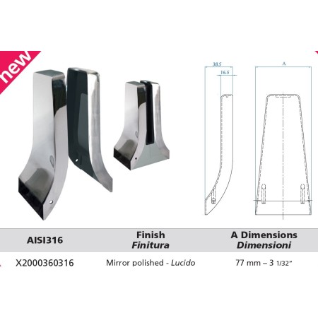 CHAMELEON EMBELLECEDOR INOX BRILLO AISI 316 ref. X2000360316