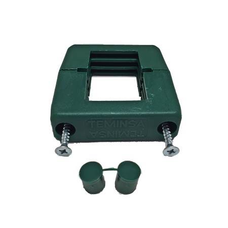 ABRAZADERA VERDE PARA TUBO 60 X 40 DE VALLA PLEGADA, PARA CERRAMIENTO VERDE