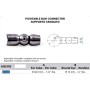 CODO REGULABLE EN ACERO INOXIDABLE UNION DE TUBO A VARILLA DE 12mm.