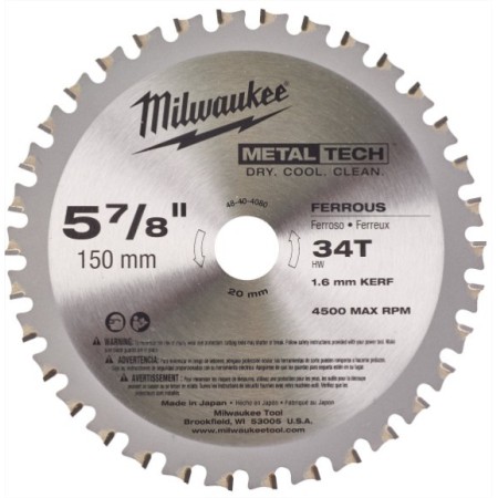 DISCO MILWAUKEE Ø150x20x1,6mm PARA METAL PARA M18FMCS ref. 48404080