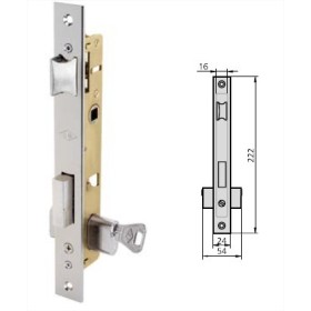 CERRADURA DE EMBUTIR CVL 1975T/5 entrada de17mm SÓLO RESBALÓN