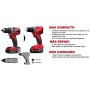 TALADRO PERCUTOR 18V MILWAUKEE M18 BLPDRC-402C 61Nm COMPACTO