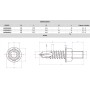 TORNILLO BROCA CON TUERCA M-8x15mm (€/100uds) ref. ABERM08015