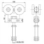 COLGADERO ESTEBRO U-70 E1200 DOBLE HASTA 1200Kg (unidad) ref. 464L