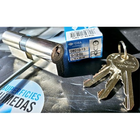 BOMBILLO CISA LEVA LARGA 35+35 NÍQUEL SERIE LOCKING LINE