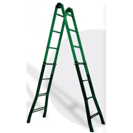 ESCALERA MULTIUSO DE ACERO CODIVEN MIRAGGIO DE 4+4 PELDAÑOS