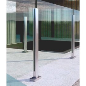 PILAR INOXIDABLE DE 2 CANALES 50x50x15x1000mm DE ESQUINA "L"