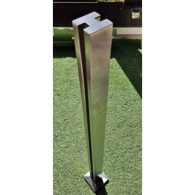 PILAR INOXIDABLE DE 2 CANALES 50x50x15x1000mm INTERMEDIO "H"