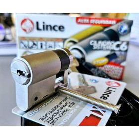 BOMBILLO SEGURIDAD LINCE C6 DE 30+10mm (MEDIO) LEVA CORTA NIQUEL ref. C633010N