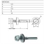 TORNILLO BROCA CABEZA HEXGONAL CON ARANDELA P-16 PARA VIGA 5.5X38mm ZN (€/100ud)