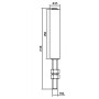 RODILLO DE NYLON FACRISUR Ø35x150mm EXTRALARGO DE M-16 ref. RG0150