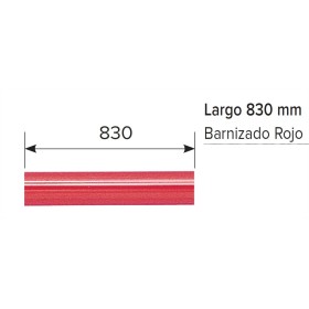 BARRA OVAL ROJA PARA ANTIPÁNICO ISEO IDEA BASE DE 830mm ref. 945918