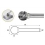 FRESA ROTATIVA GARRISON Ø8x7,2x6mm ref. 521T7500
