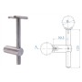 SOPORTE INOXIDABLE  PARA UN SEGUNDO PASAMANOS PARA TUBO Ø42,4mm ref. E0226