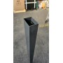 POSTE GRIS DE 60X40 PARA VALLA PLEGADA DE 1,5M, CON PLACA DE ANCLAJE PARA ATORNILLAR
