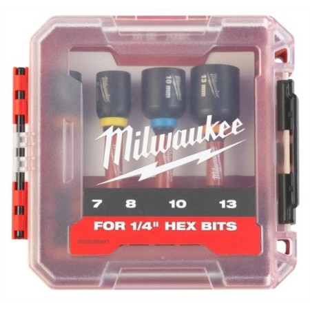 ESTUCHE MILWAUKEE VASOS CON EJE SHOCKWAVE (4uds) ref. 4932492445