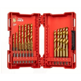 ESTUCHE MILWAUKEE BROCAS HSS SHOCKWAVE RED HEX. (19uds) ref. 4932499763