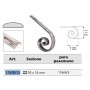 REMATE DE PASAMANOS DE ARTEFERRO/GONZATO DE 50x14mm ref. 114/B/13