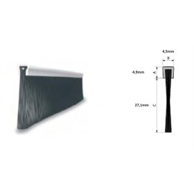 CEPILLO PELO DE 32mm PARA PERFIL "h" MOD. C (3mts )