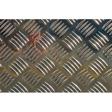 Chapa Damero de aluminio 3000 x 1500 espesor 2mm
