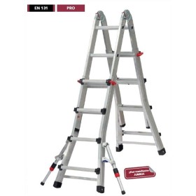 ESCALERA MULTIUSO ALUMINIO 10+10 PELDAÑOS FERRAL TELEFLEX