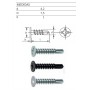 TORNILLO AUTOTALADRANTE CABEZA EXTRAPLANA DE Ø4,2x13mm (€/100uds)