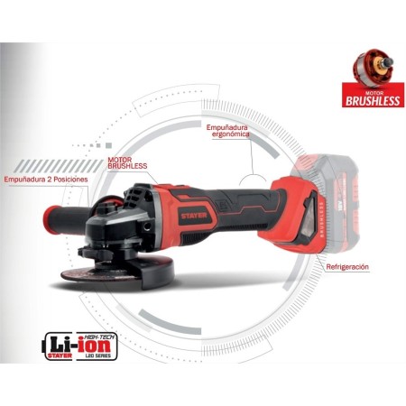 AMOLADORA BATERÍA Ø125 STAYER AGBX 125 L20 18V BRUSHLESS (sólo) ref. 1.3287