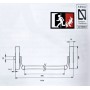 ANTIPANICO TESA PUSH UNIVERSAL 1970909NR PARA CERRADURA DE EMBUTIR, BARRA ROJA