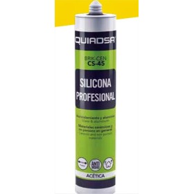 SILICONA ACÉTICA UNIVERSAL QUIADSA MODELO BRIK-CEN CS-45 COLOR ALUMINIO