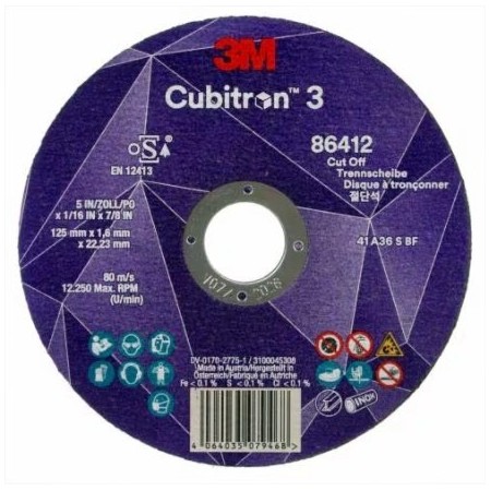 DISCO 3M CUBITRON 3 DE CORTE Ø125x1x22,23mm ref. 86647