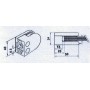 PINZA DE ACERO INOXIDABLE AISI 304 PARA CRISTAL DE 8 y10mm PARA COLOCAR EN PLANO.