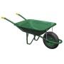 CARRETILLA DE OBRA VERDE CON RUEDA NEUMATICA