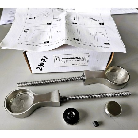 SOPORTE INOX PARA HACER TIRADORES A MEDIDA POR UN SÓLO LADO DE LA PUERTA