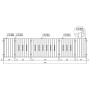ARTEFERRO SIMPLE PANEL 850x1012mm CON BARROTE DE BOLA ref.  I119710075