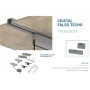 KIT ROANDI COLGADEROS + CARRIL DE 3m PARA PUERTAS DE CRISTAL ref. 3RG120FT