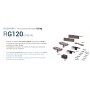 KIT ROANDI COLGADEROS + CARRIL DE 3m PARA PUERTAS DE CRISTAL ref. 3RG120FT