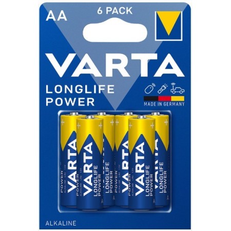 PILA ALKALINA 1.5V LR6-AA VARTA LONGLIFE POWER (BLISTER 4+2)