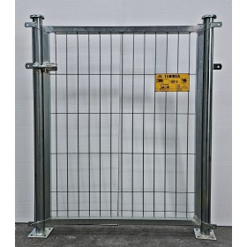 PUERTA METÁLICA PARA CERRAMIENTO MODELO 2022 DE 0,80 X 1 M.CINCADA CON PLACAS DE ANCLAJE
.AP.DCHA