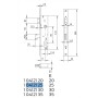 CERRADURA EMBUTIR CISA L4120.25.00 RESBALON Y GANCHO