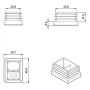 CONTERA RECTANGULAR BLANCA 40x30 ref. 19-40x30BL