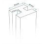 PILAR INOXIDABLE DE 1 CANAL 50x50x15x1000mm ARRANQUE "U"