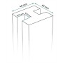 PILAR INOXIDABLE DE 2 CANALES 50x50x15x1000mm INTERMEDIO "H"