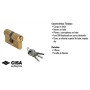 BOMBILLO CISA LEVA CORTA 40+40 LATÓN SERIE LOCKING LINE
