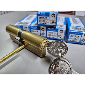 BOMBILLO CISA LEVA CORTA 40+40 LATÓN SERIE LOCKING LINE