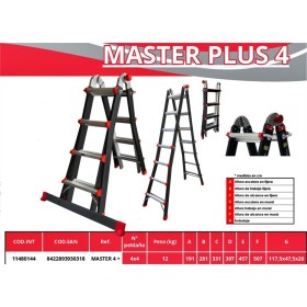 ESCALERA MULTIUSO MASTER PLUS 4+4 PELDAÑOS