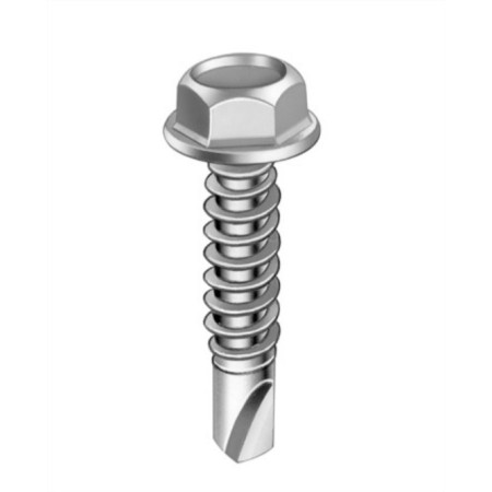 TORNILLO BROCA CABEZA HEXAGONAL DIN.7504-K 4.8x22 SIN ARANDELA P-16 ZINCADO (€/100ud)