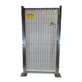 PUERTA METÁLICA PARA CERRAMIENTO DE VALLA PLEGADA 0,80 X1,5METRO CINCADA CON PLACAS APERTURA IZQUIER