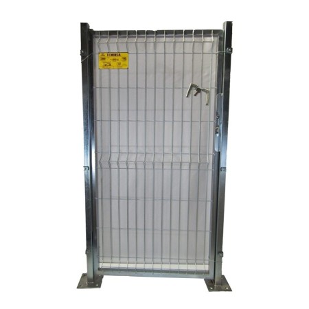 PUERTA METÁLICA PARA CERRAMIENTO DE VALLA PLEGADA 0,80 X1,5METRO CINCADA CON PLACAS APERTURA IZQUIER